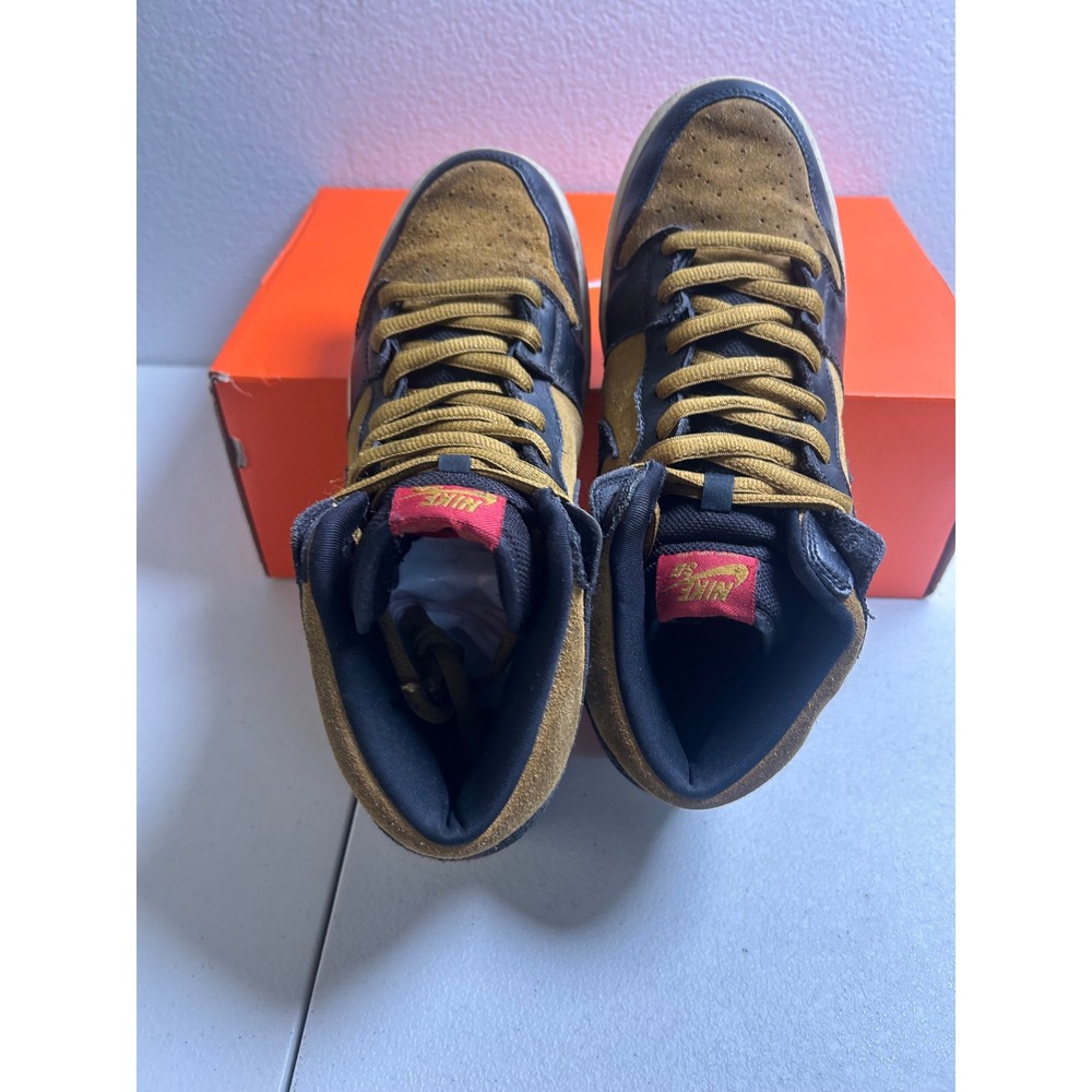 Nike SB Dunk Mid Dark Obsidian Gold Size 10.5 #Z206 - Picture 5 of 6